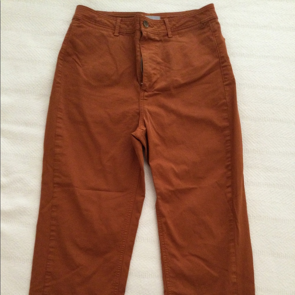 Everlane Cropped Twill Pants in copper. Size 8.